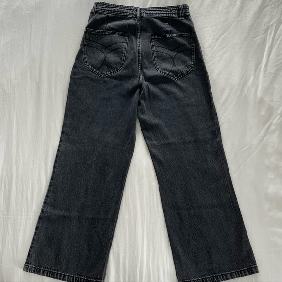 Rolla’s High Rise Wide-Leg Black Wash Jeans - Picture 7 of 12